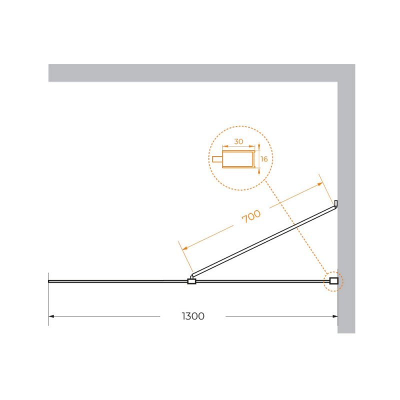 LIBERTA-L-1-TB-100-C-NERO Душевая перегородка универсальная с односторонним входом, стекло прозрачное, профиль чёрный, 1000x1950 мм LIBERTA-L-1-TB-100-C-NERO Душевая перегородка универсальная с односторонним входом, стекло прозрачное, профиль чёрный, 1000x1950 мм
