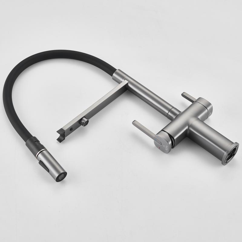 Смеситель для кухни с гибким изливом ROSE R358 R358T Смеситель для кухни с гибким изливом ROSE R358 R358T