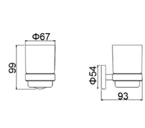 Стакан для зубных щеток Timo Saona Black 13031/03