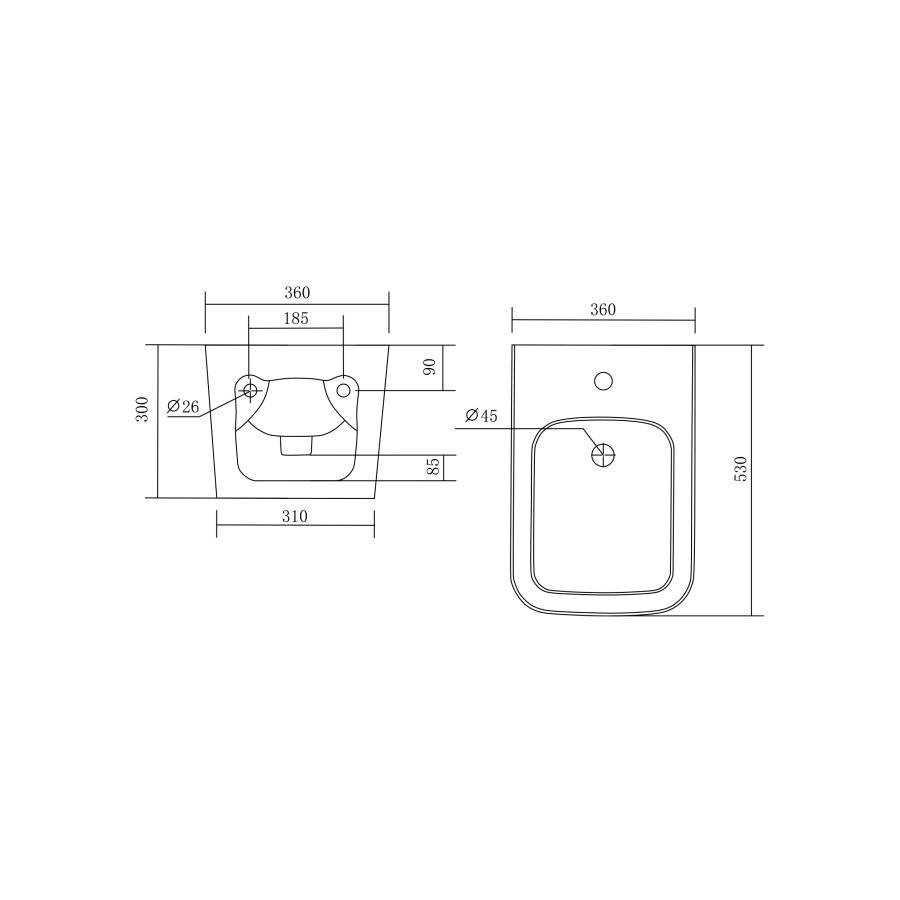 Биде подвесное AQUATEK ЛИБРА AQ0506-00, 530*360*300 мм, цвет белый Биде подвесное AQUATEK ЛИБРА AQ0506-00, 530*360*300 мм, цвет белый