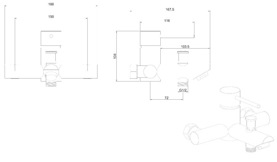 Смеситель для ванны Allen Brau Glority 5.51003-00 хром Смеситель для ванны Allen Brau Glority 5.51003-00 хром