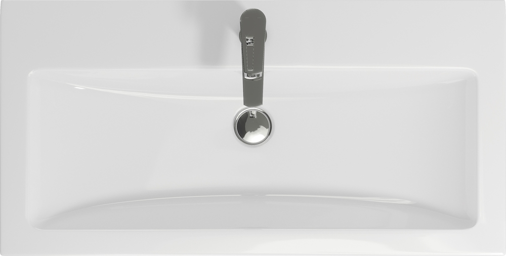 Прямоугольная мебельная раковина COMO с отверстием под смеситель, размером 90 см. Прямоугольная мебельная раковина COMO с отверстием под смеситель, размером 90 см.