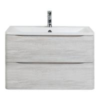 Тумба с раковиной подвесная  BelBagno ACQUA 100 Rovere Vintage Bianco, раковина белая