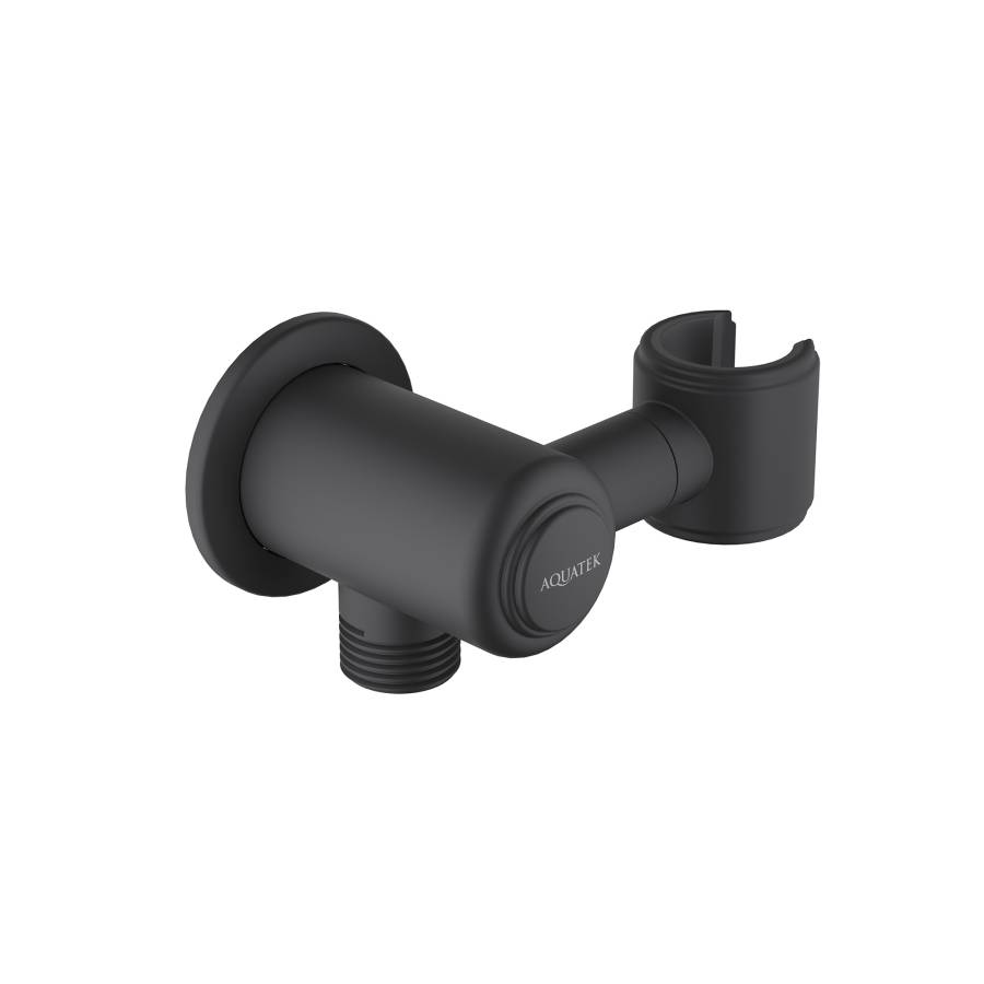 Шланговое подсоединение с держателем AQUATEK, матовый черный AQ2462MB КЛАССИК Шланговое подсоединение с держателем AQUATEK, матовый черный AQ2462MB КЛАССИК