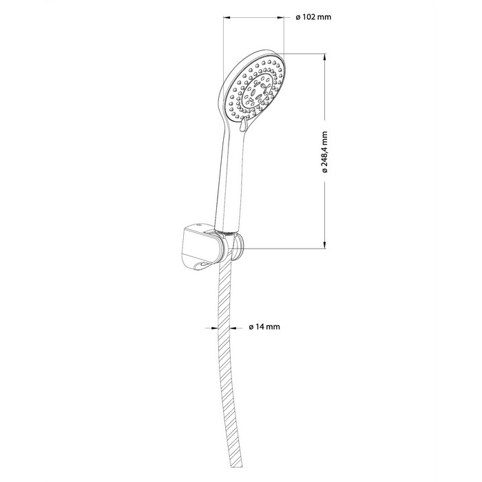 Душевой гарнитур точечный OMNIRES YOSEMITE-PBL (черный) Душевой гарнитур точечный OMNIRES YOSEMITE-PBL (черный)