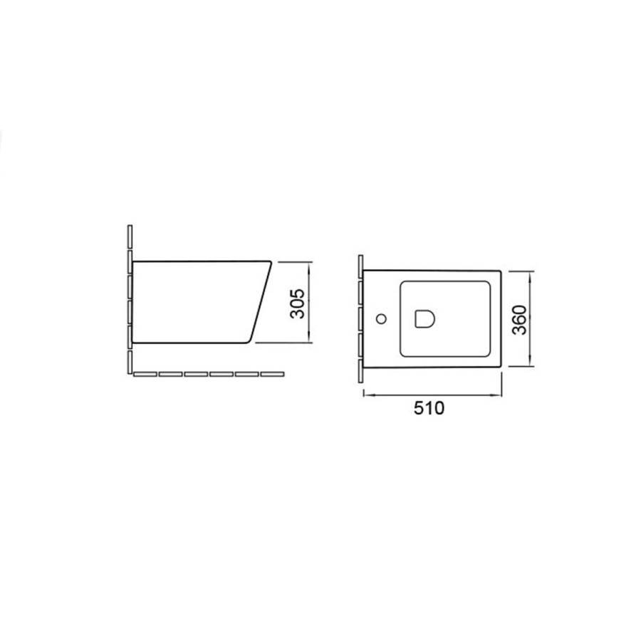 Биде подвесное VB1-12, цвет белый Биде подвесное VB1-12, цвет белый