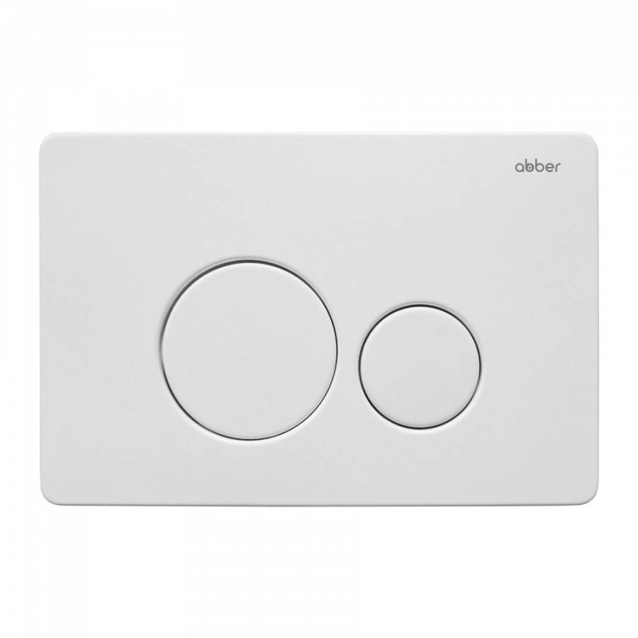 Кнопка смыва ABBER AC0121MW белая матовая Кнопка смыва ABBER AC0121MW белая матовая