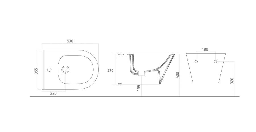 Биде подвесное безободковое Creto Logan L3 белое 1003-003-L3W Биде подвесное безободковое Creto Logan L3 белое 1003-003-L3W