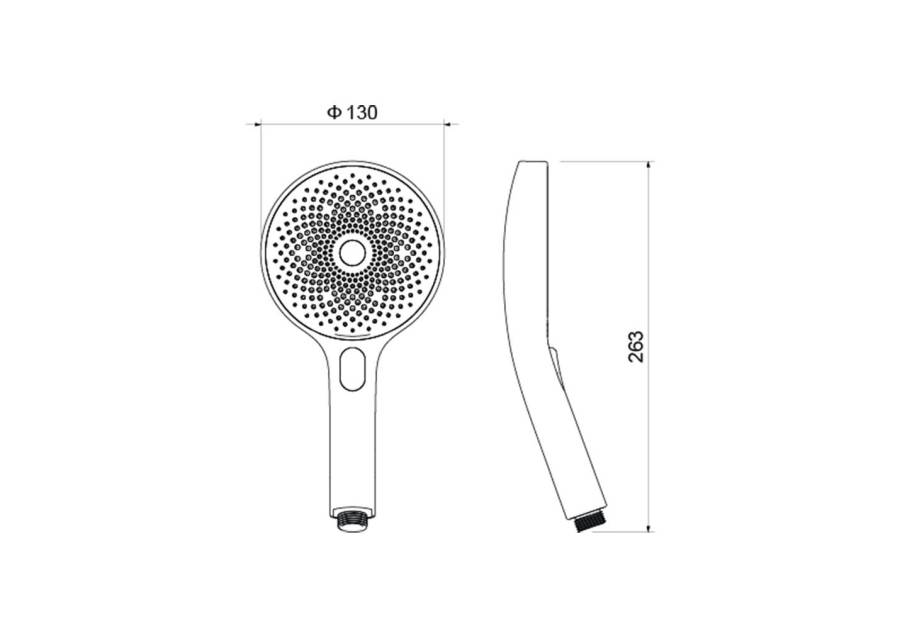 Ручной душ Select 130 3 jet AQUATEK AQ2007CR  Ручной душ Select 130 3 jet AQUATEK AQ2007CR