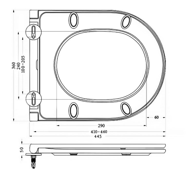 Чаша приставного унитаза BelBagno FLAY-R BB1003CBR Чаша приставного унитаза BelBagno FLAY-R BB1003CBR