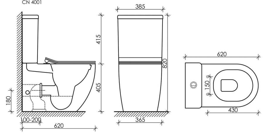 Напольная пристенная чаша унитаза METROPOL Rimless Напольная пристенная чаша унитаза METROPOL Rimless