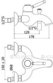 Смеситель для ванны с душем Paffoni Giorgia GI022GF Смеситель для ванны с душем Paffoni Giorgia GI022GF