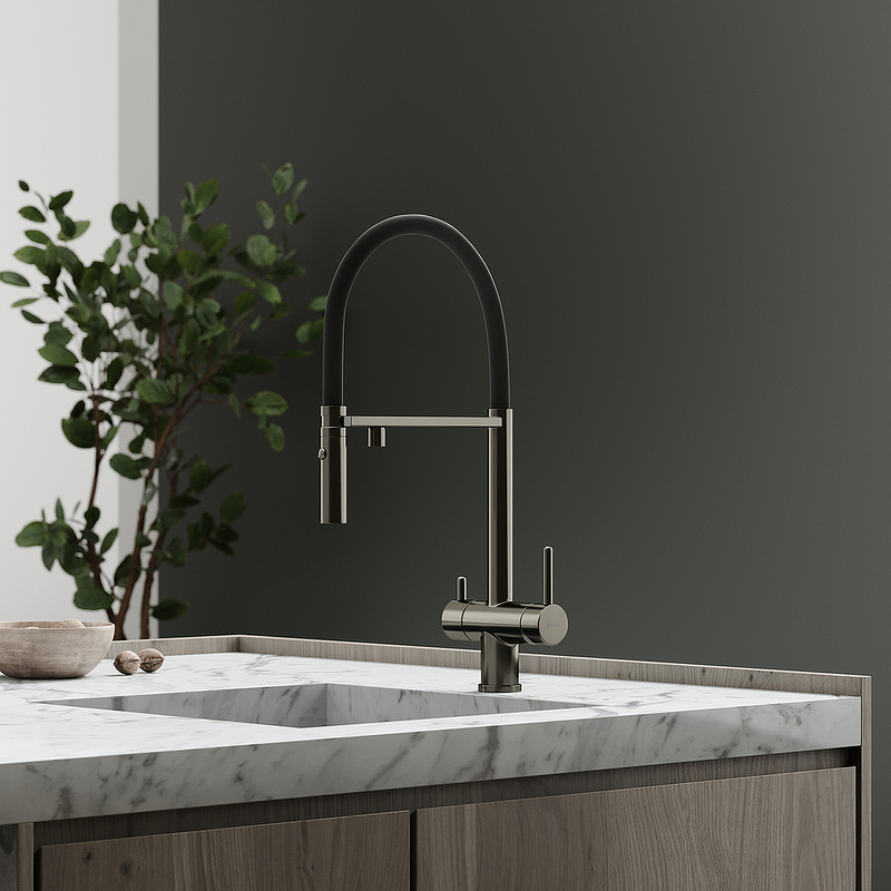 Смеситель для кухни SANCOS Imola с возможностью подключения фильтра для воды, цвет вороненая сталь, арт. SC4010GG Смеситель для кухни SANCOS Imola с возможностью подключения фильтра для воды, цвет вороненая сталь, арт. SC4010GG