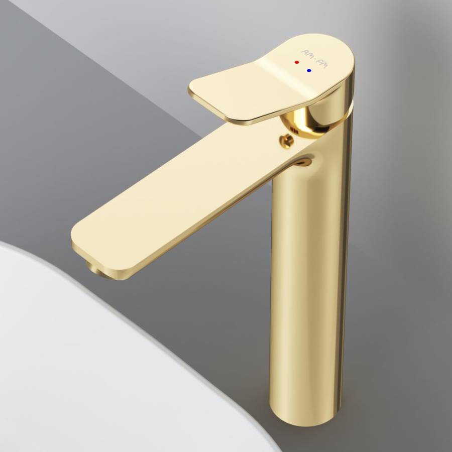 F85A92099 X-Joy, смеситель д/умывальника высокий, золото F85A92099 X-Joy, смеситель д/умывальника высокий, золото