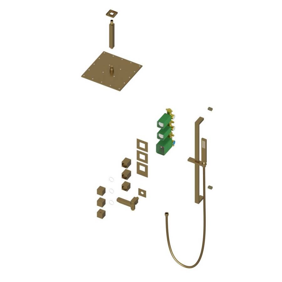 Душевая система Timo Selene SX-2239/17SM скрытого монтажа, термостат, золото матовое Душевая система Timo Selene SX-2239/17SM скрытого монтажа, термостат, золото матовое
