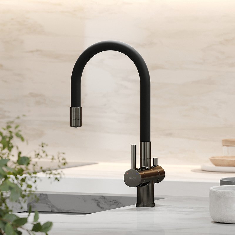 Смеситель для кухни SANCOS Lucia с возможностью подключения фильтра для воды, цвет вороненая сталь, арт. SC4004GG Смеситель для кухни SANCOS Lucia с возможностью подключения фильтра для воды, цвет вороненая сталь, арт. SC4004GG