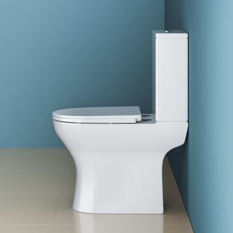 LOUNGE Чаша безободкового унитаза с сиденьем дюропласт soft close, P-trap, BB045CPR/SC LOUNGE Чаша безободкового унитаза с сиденьем дюропласт soft close, P-trap, BB045CPR/SC
