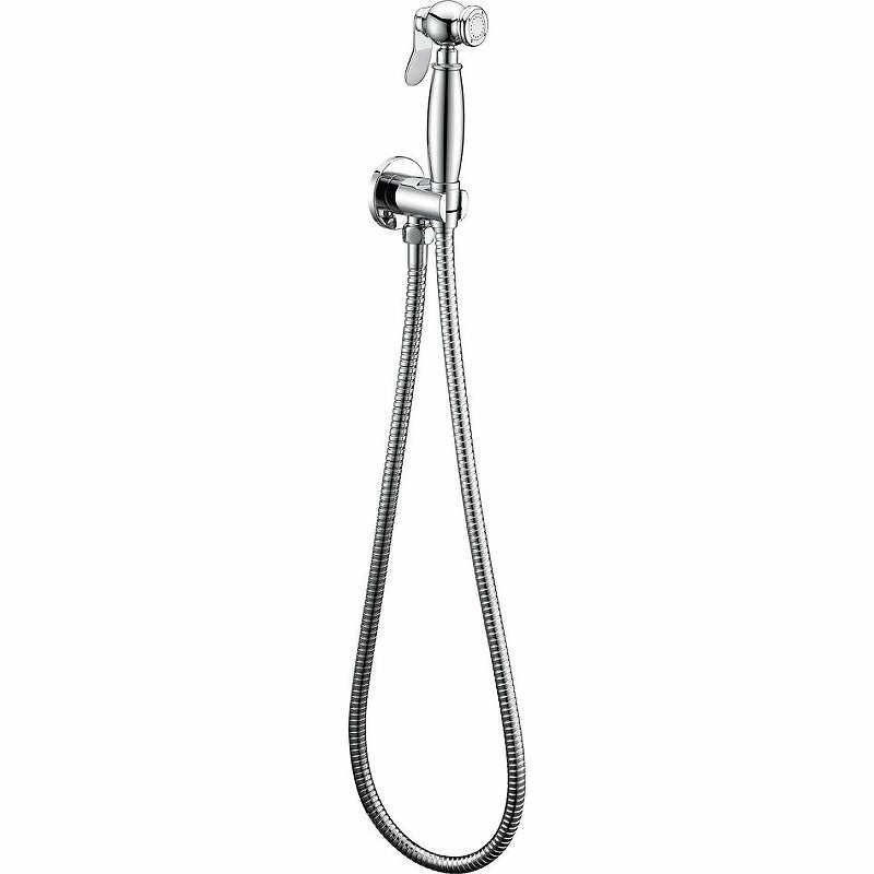 CZR-U-IFSC1-01 Гигиенический душ со шлангом 120см и штуцером с держателем, хром CZR-U-IFSC1-01 Гигиенический душ со шлангом 120см и штуцером с держателем, хром
