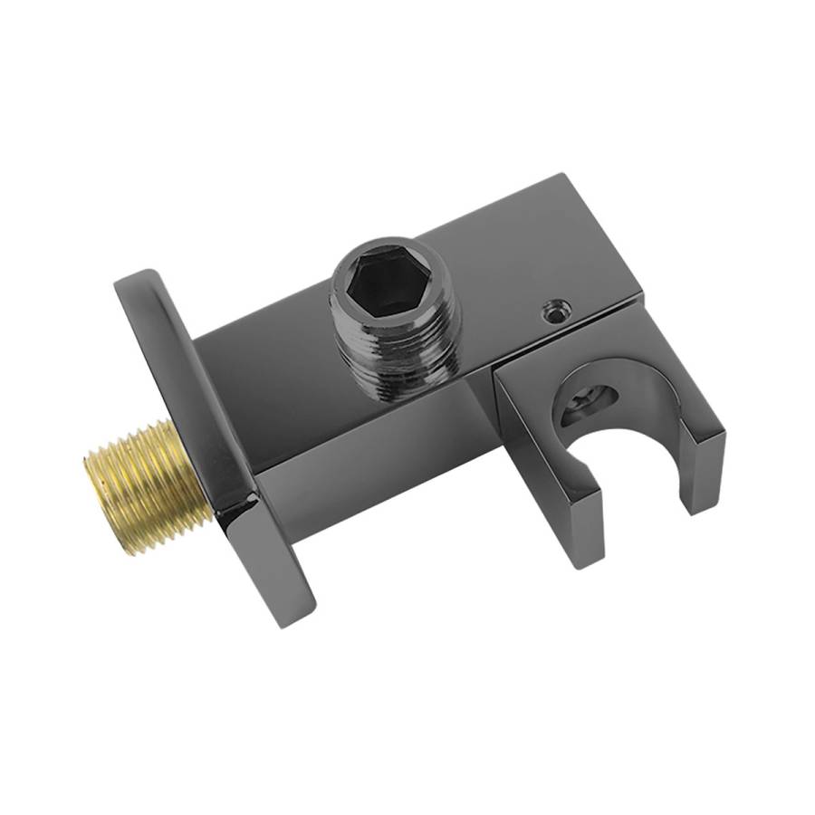 Держатель ручного душа VSC-41GM с подводом воды, вороненая сталь Держатель ручного душа VSC-41GM с подводом воды, вороненая сталь