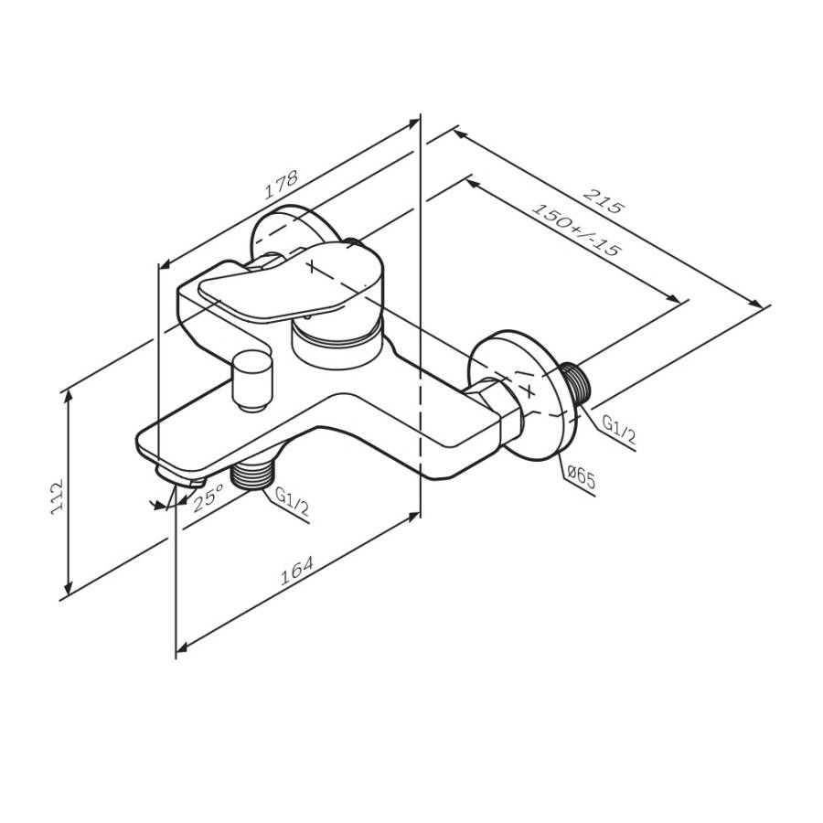 F85A10099 X-Joy, смеситель д/ванны/душа, золото F85A10099 X-Joy, смеситель д/ванны/душа, золото