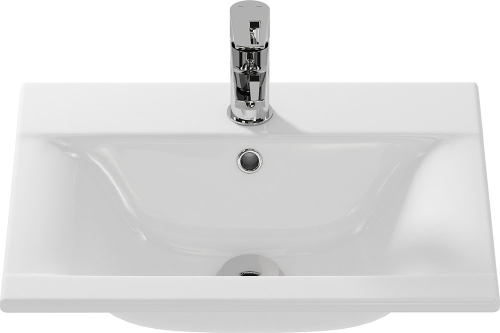 Тонкая раковина Ontario с отверстием под смеситель, размером 50 см Тонкая раковина Ontario с отверстием под смеситель, размером 50 см