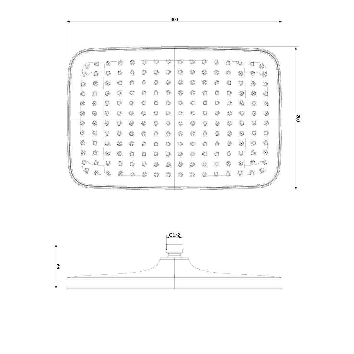 Лейка душевая верхняя, прямоугольная, 30х20см, пластик/хром/белый, блистер Лейка душевая верхняя, прямоугольная, 30х20см, пластик/хром/белый, блистер