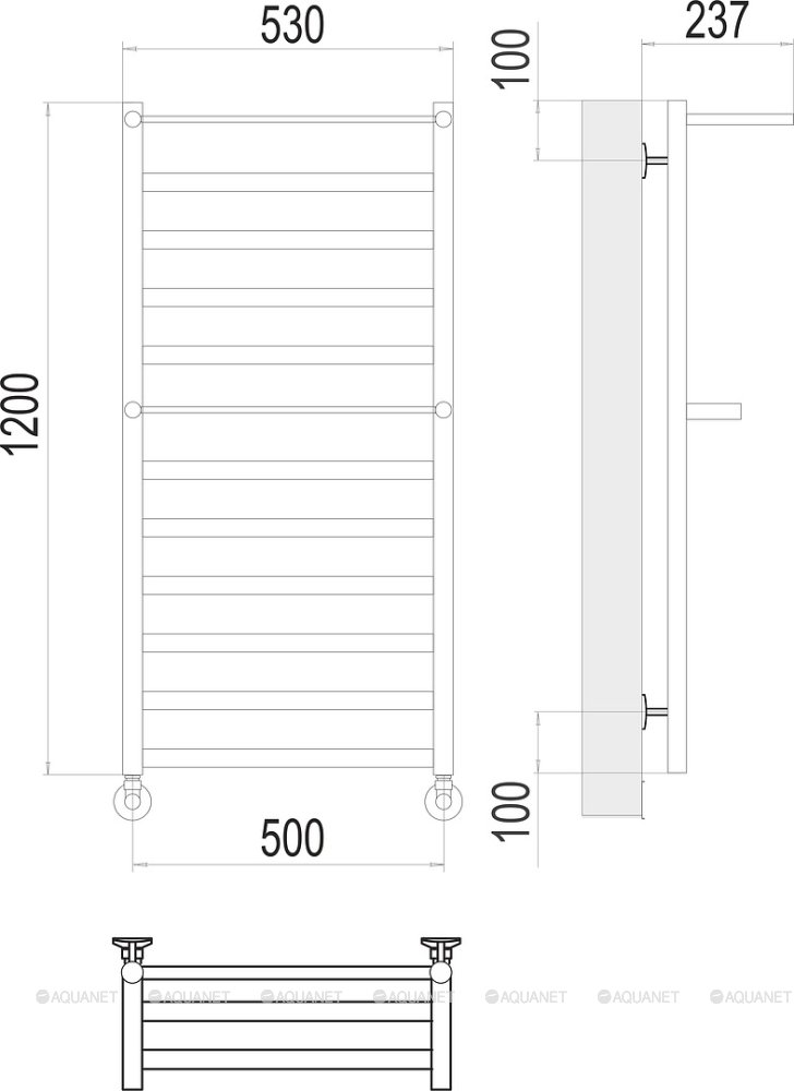 Полотенцесушитель Terminus Хендрикс П12 500х1200 Полотенцесушитель Terminus Хендрикс П12 500х1200
