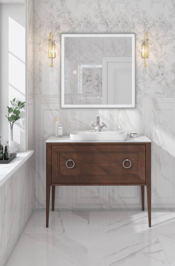 Раковина PLAZA встраиваемая сверху 55, белая глянцевая Раковина PLAZA встраиваемая сверху 55, белая глянцевая