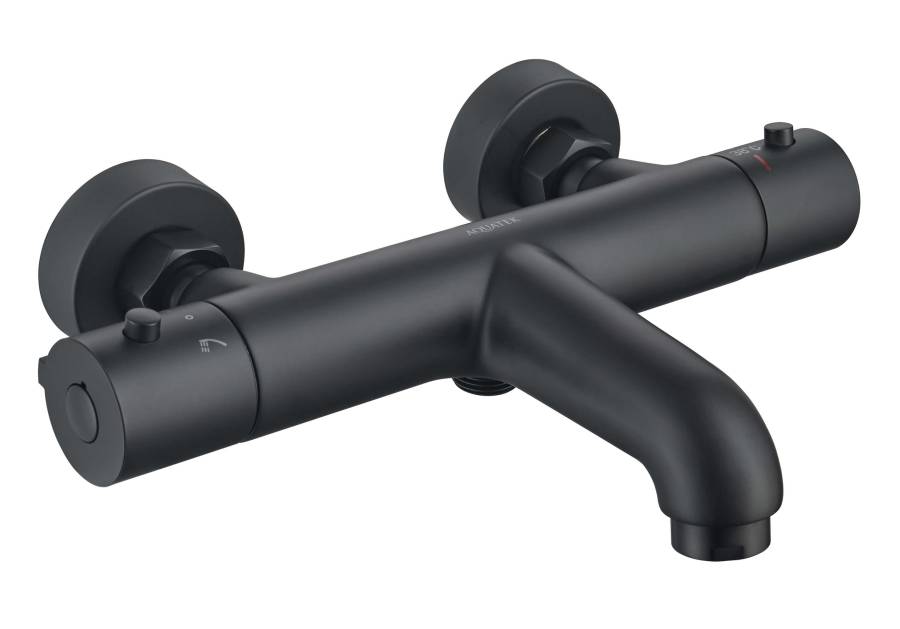 Термостатический смеситель для ванны AQUATEK, матовый черный AQ1043MB  Термостатический смеситель для ванны AQUATEK, матовый черный AQ1043MB