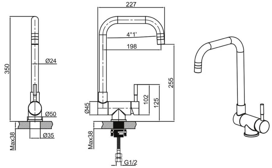 Смеситель для кухни Allen Brau Fenster 5.60003-00 хром Смеситель для кухни Allen Brau Fenster 5.60003-00 хром