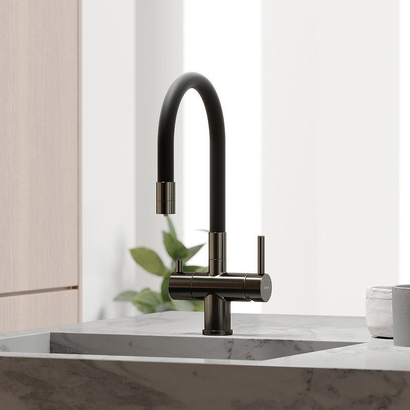 Смеситель для кухни SANCOS Lucia с возможностью подключения фильтра для воды, цвет вороненая сталь, арт. SC4004GG Смеситель для кухни SANCOS Lucia с возможностью подключения фильтра для воды, цвет вороненая сталь, арт. SC4004GG