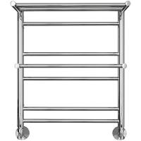 Полотенцесушитель водяной Aquatek (Акватек) Альфа П7 500х600 мм, с полкой, подключение нижнее/диагональное, сверхпрочная пищевая нержавеющая сталь AISI 304L, гарантия 10 лет