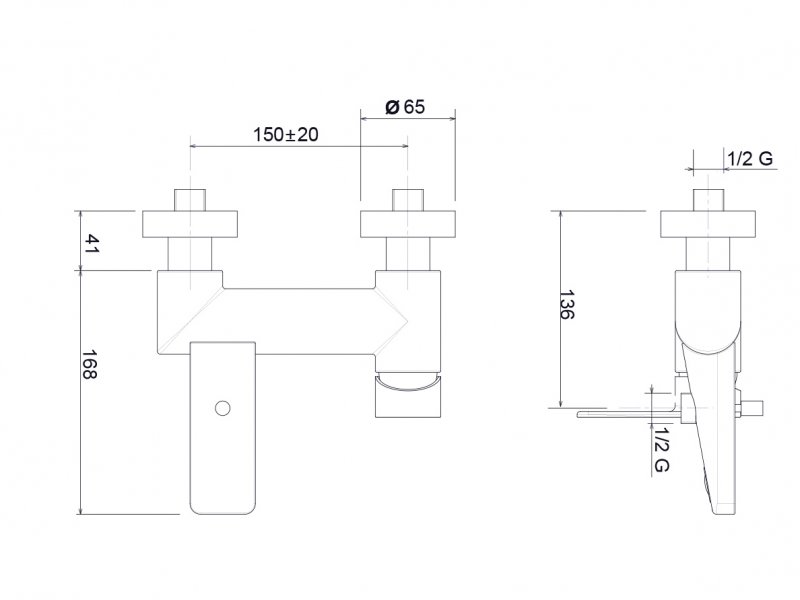 TIRRENO-VM-01 Смеситель для ванны и душа однорычажный, исполнение хром, ручки хромированные TIRRENO-VM-01 Смеситель для ванны и душа однорычажный, исполнение хром, ручки хромированные