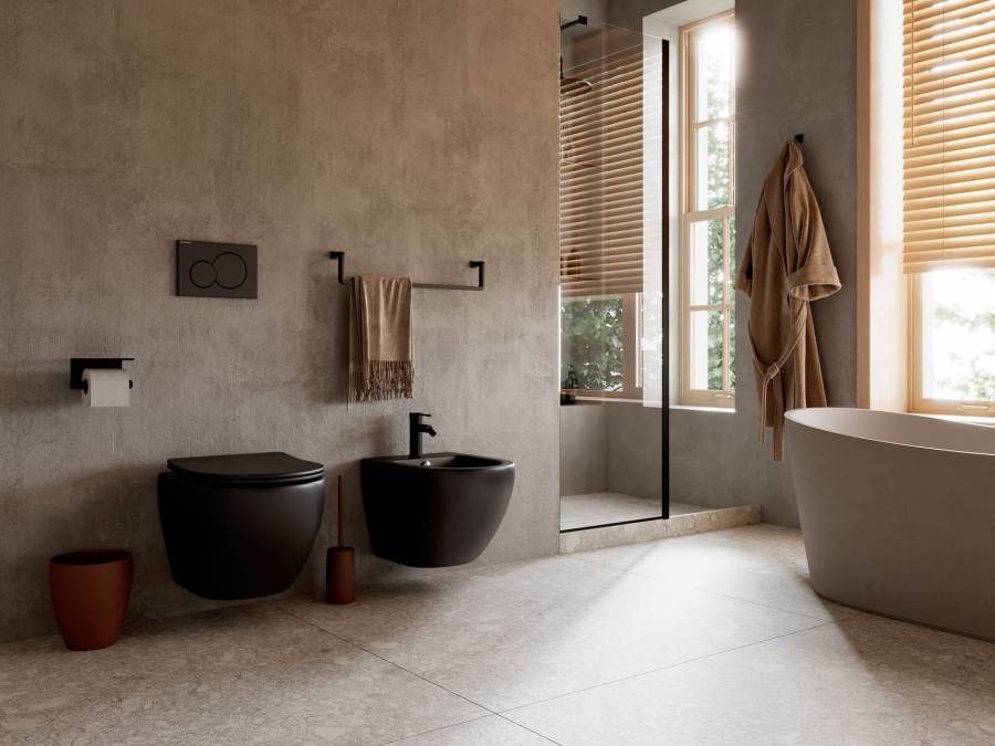 Биде подвесное Ceramica Nova Metropol CN4003MB, черное матовое Биде подвесное Ceramica Nova Metropol CN4003MB, черное матовое