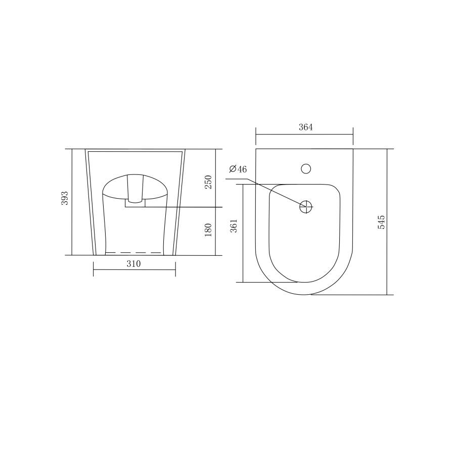 Биде напольное AQUATEK ОБЕРОН/ БЕТТА AQ1276-00, 545*364*393 мм, цвет белый Биде напольное AQUATEK ОБЕРОН/ БЕТТА AQ1276-00, 545*364*393 мм, цвет белый