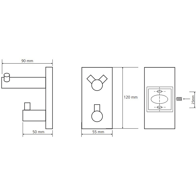 Крючок Bemeta Beta 132405222, двойной Крючок Bemeta Beta 132405222, двойной
