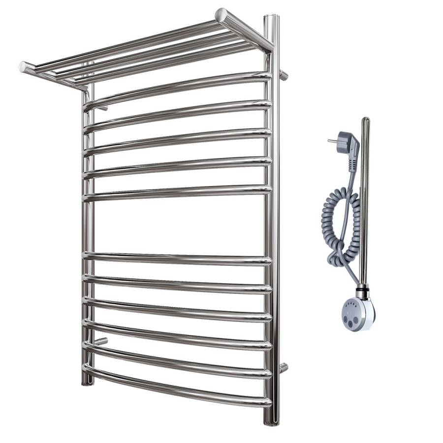 Полотенцесушитель электрический Point Альфа PN05158SPE П11 500x800 с полкой левый/правый, хром Полотенцесушитель электрический Point Альфа PN05158SPE П11 500x800 с полкой левый/правый, хром