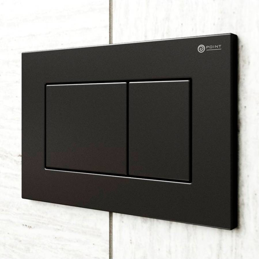 Клавиша смыва Point Ника PN44081BM для инсталляции, черная матовая Клавиша смыва Point Ника PN44081BM для инсталляции, черная матовая