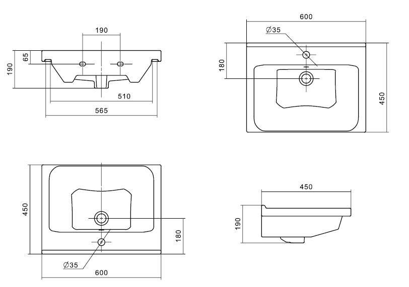 Раковина Santek Миранда 60 Раковина Santek Миранда 60