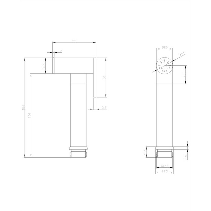 Лейка для биде OMNIRES BIDETTA2-RGL (золото) Лейка для биде OMNIRES BIDETTA2-RGL (золото)