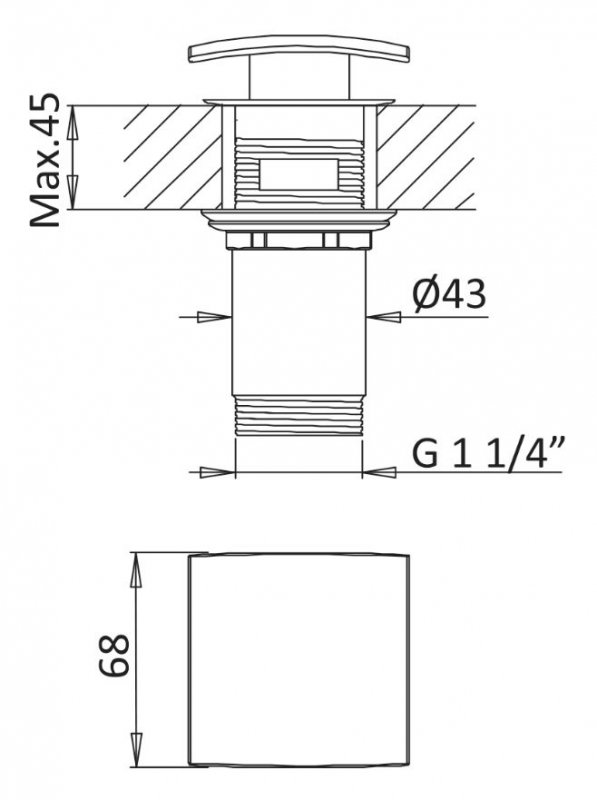 PORTA-LC-01-W0 Смеситель для накладной раковины однорычажный, без донного клапана, исполнение хром PORTA-LC-01-W0 Смеситель для накладной раковины однорычажный, без донного клапана, исполнение хром