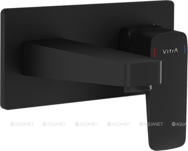 Встроенный смеситель Root Square для раковины, настенный, матовый черный Встроенный смеситель Root Square для раковины, настенный, матовый черный