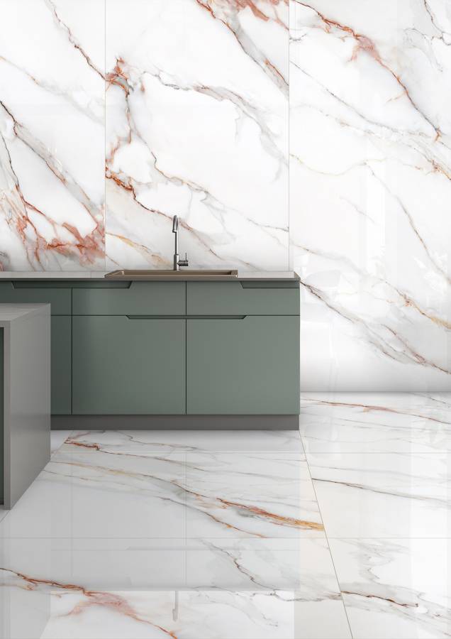 Керамический слэб BELDIA BIANCO ELEGANCE 2800х1200х6мм, Polished  Керамический слэб BELDIA BIANCO ELEGANCE 2800х1200х6мм, Polished