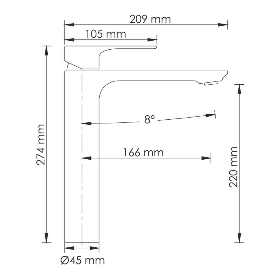 Mindel 8503H Смеситель для раковины Wasserkraft Mindel 8503H Смеситель для раковины Wasserkraft