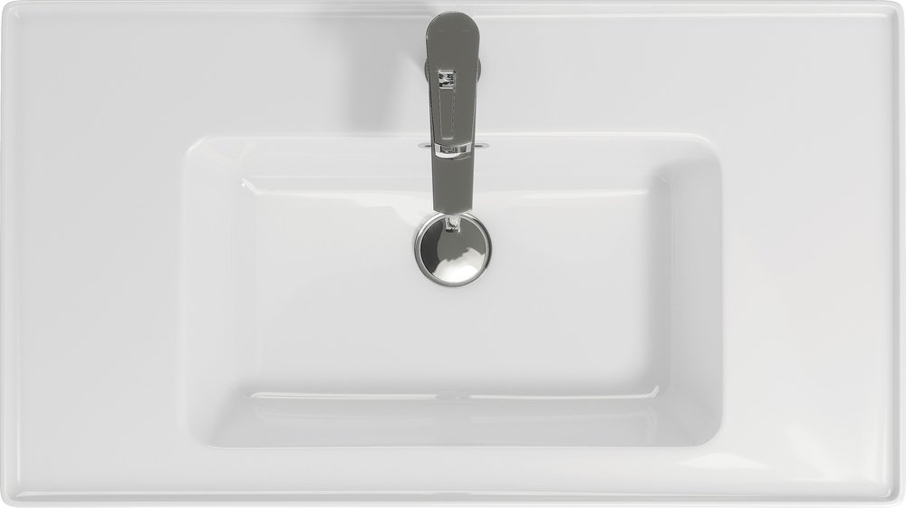 Прямоугольная тонкостенная мебельная раковина CREA с отверстием под смеситель, размером 80 см. Прямоугольная тонкостенная мебельная раковина CREA с отверстием под смеситель, размером 80 см.