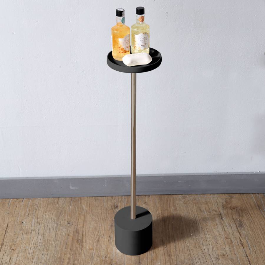 Стойка для ванной комнаты ABBER Stein AS1634MB черная матовая Стойка для ванной комнаты ABBER Stein AS1634MB черная матовая