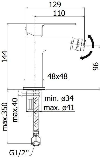 Смеситель для биде Paffoni Elle EL131CR Смеситель для биде Paffoni Elle EL131CR