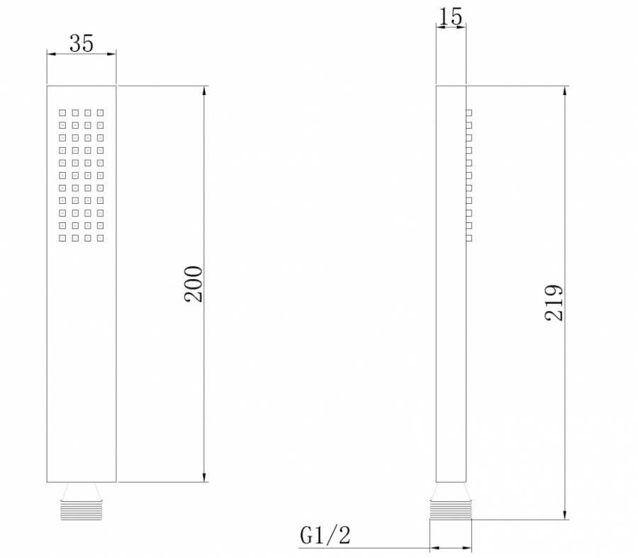 Душевая лейка ABBER AF0050W латунь, белый Душевая лейка ABBER AF0050W латунь, белый