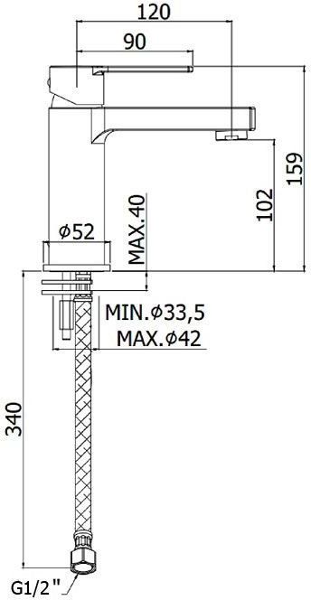 Смеситель для раковины Paffoni West WS071CR Смеситель для раковины Paffoni West WS071CR