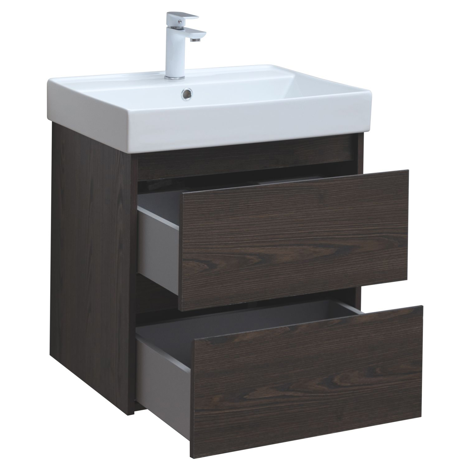 Тумба под раковину Aquanet Nova Lite 60 дуб черный (2 ящика) Тумба под раковину Aquanet Nova Lite 60 дуб черный (2 ящика)